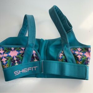 SHEFIT Barbeline London Flex Sport Bra Teal Peacock 1Luxe XL